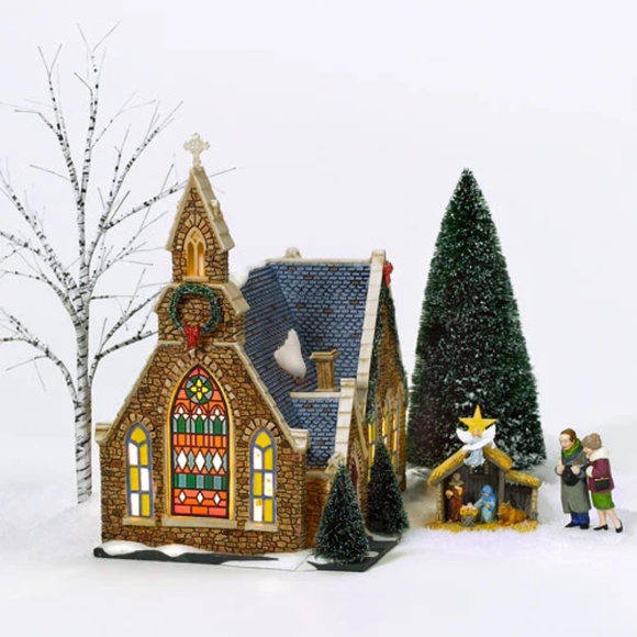 Dept 56 “Church of the Holy Night” Holiday Gift Set, Retired 2003, NWOT - Picture 1 of 7